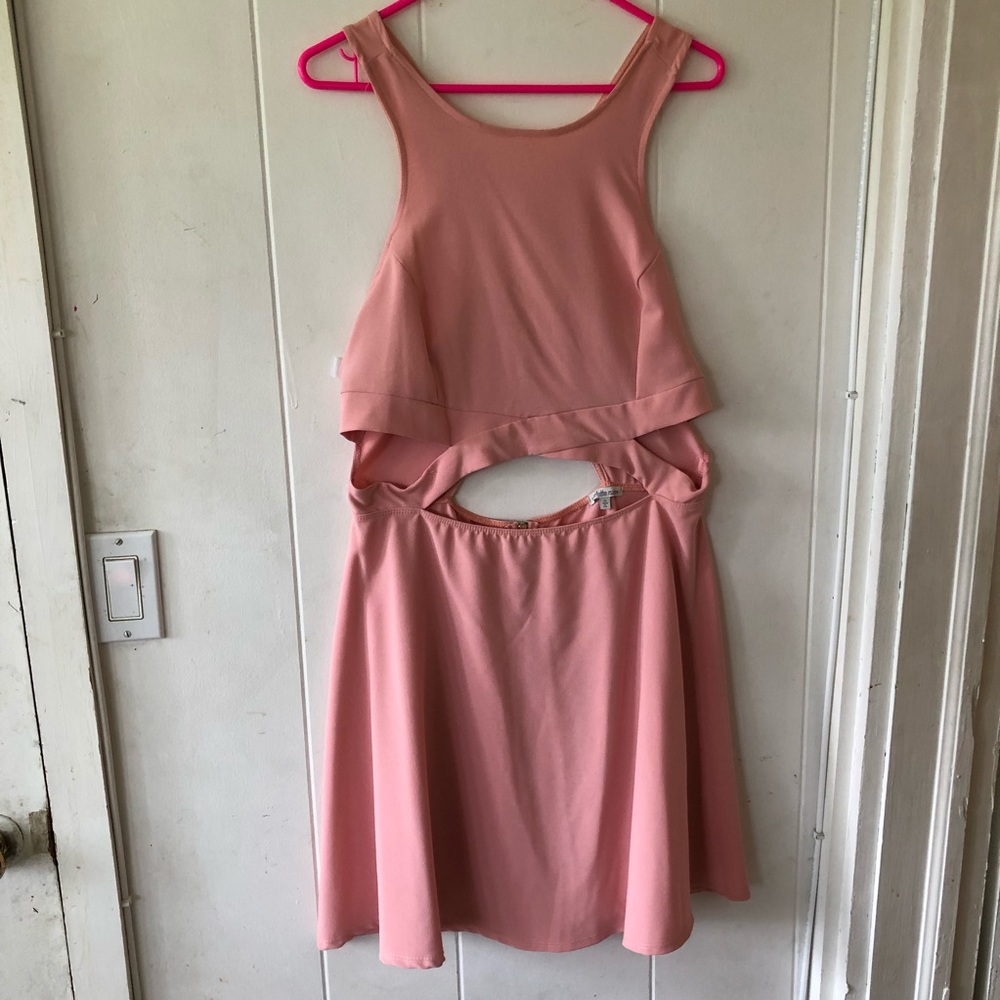 Cutout fit and flare dress